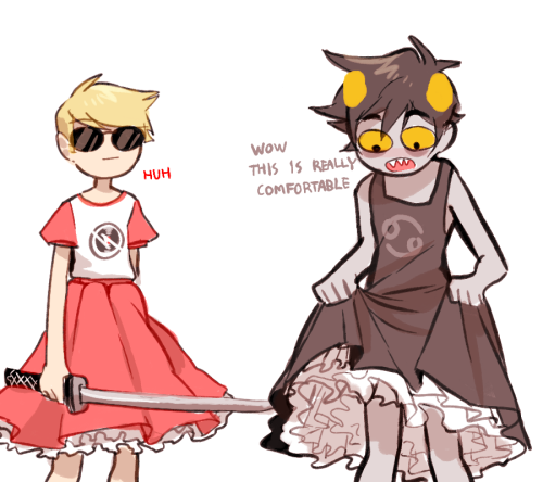 bim0ngsam0ng:Anonymous asked you:davekat in dresses or in a sexy(but dorky) pose please? &gt;v&a