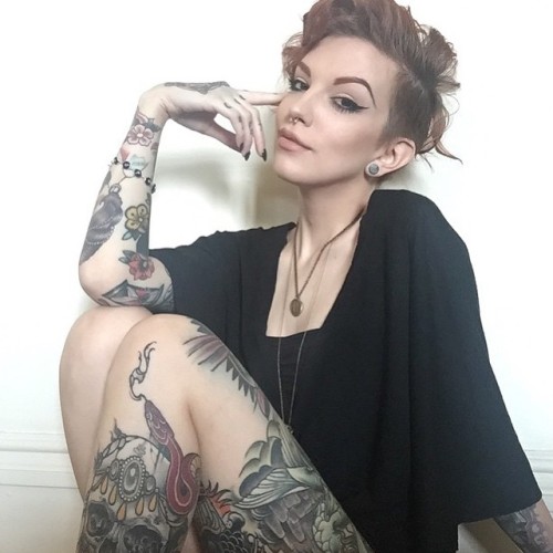 picgir:#SuicideGirls don’t need tattoos but who does love tattooed babes like @rhuesuicide  #TattooTuesday !!! #girlswithtattoos #tattoos by suicidegirls