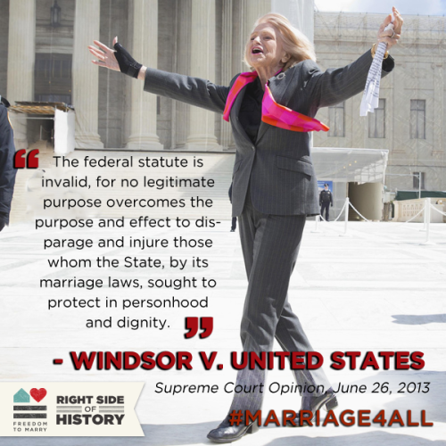freedomtomarry:
“ We love Edie Windsor and love that DOMA will soon be DONE. Reblog to celebrate!
”