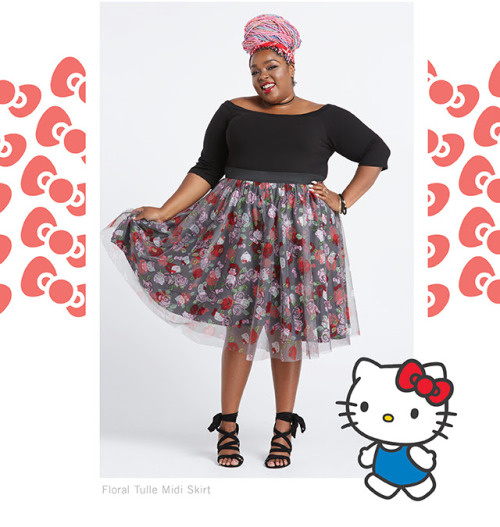 tasselfairy: Just hanging out with my bestie Hello Kitty in the new plus size collection for Torrid&