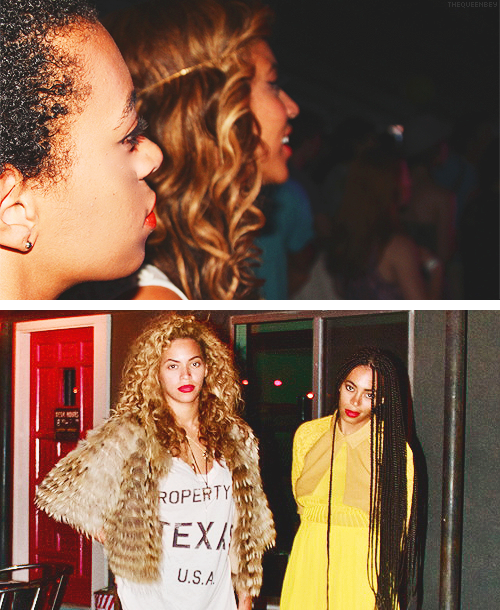 thequeenbey:“I’m very proud of my sister and protective of her. Solange is the one person I will fig