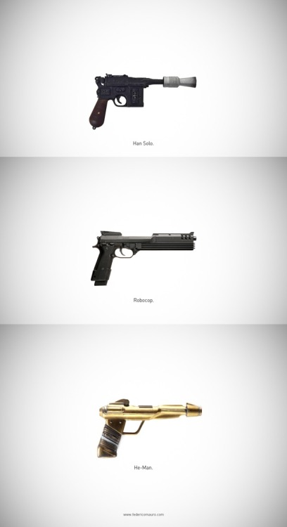 victorysnacks: cloudyskiesandcatharsis: Famous Guns by Federico Mauro Bang!