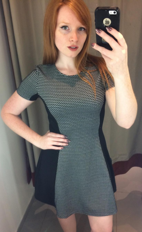 silentorgasm:Yeah, that’s my jaw dropped.  Stunning redhead, and that dress is perfect for her.