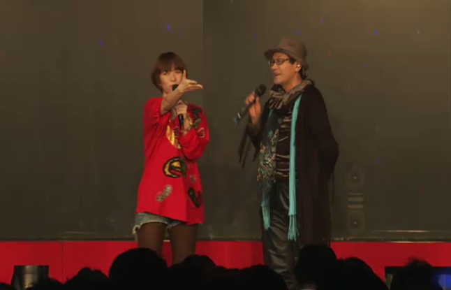 leandraamell:  meiko haigou (meiko) and naoto fuuga (kaito) on stage together for