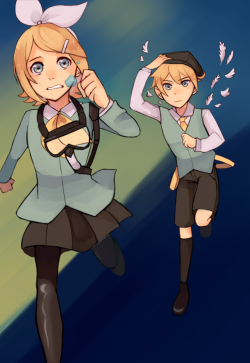 le-hibou:  Countdown Kagamine Day 3 - Skeleton Life