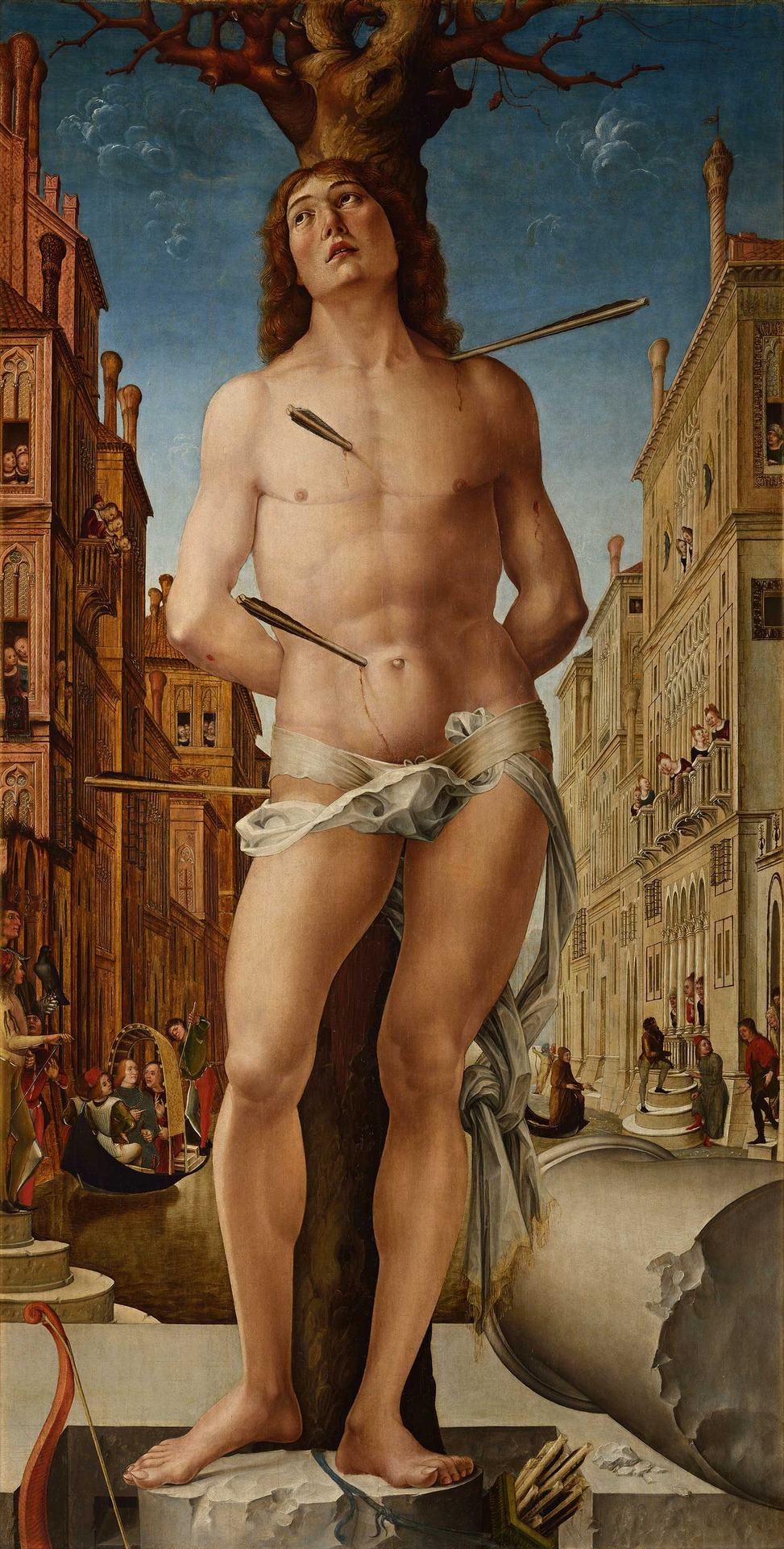 tivoli2: tivoli2:  Details of St. Sebastian by Liberale da Verona (Pinacoteca di