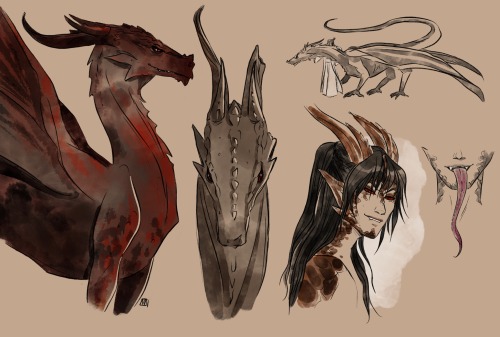 Bunch Of Doodles Made For A XueXiao Event On Twitter! Fantasy AU Month So Here Dragon!Xue And Whitemage!Xiao