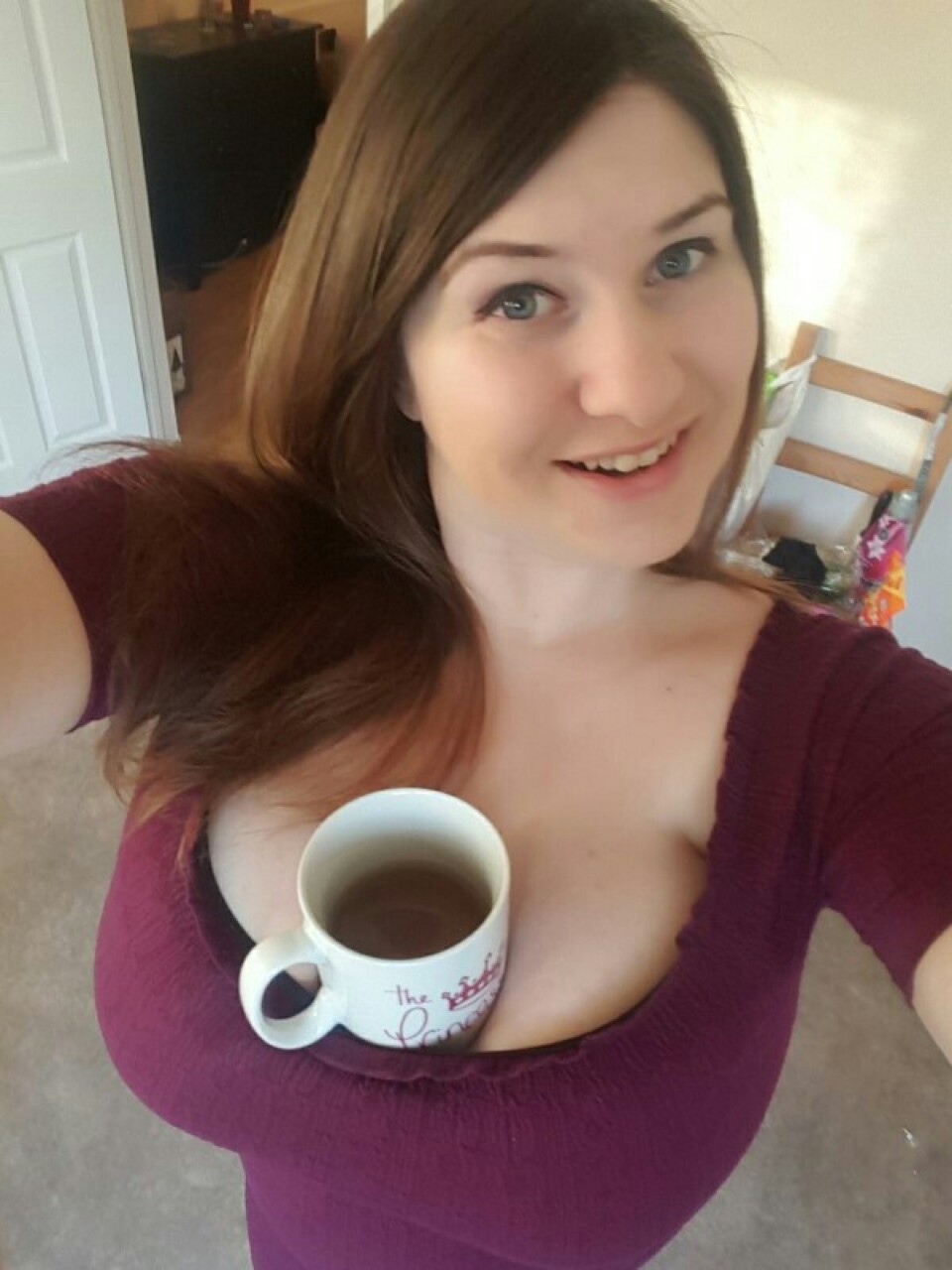 paintstick06:  No need for sugar in that coffee cause thoes titties are SWEET!