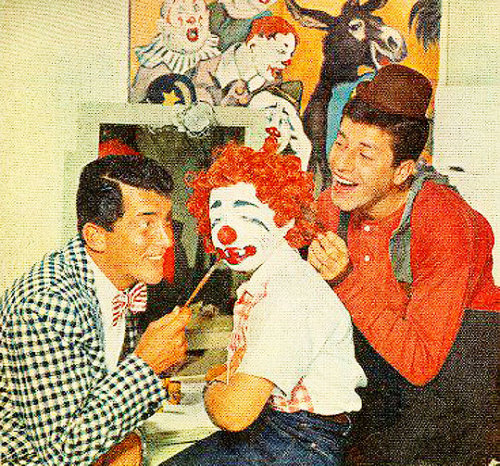classickat:  Dean Martin and Jerry Lewis in an advertisement for 3 Ring Circus (1954).