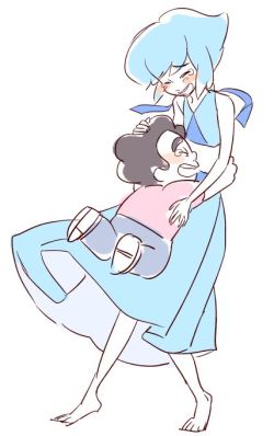 stupidprivate:  Lapis Lazuli and Steven from