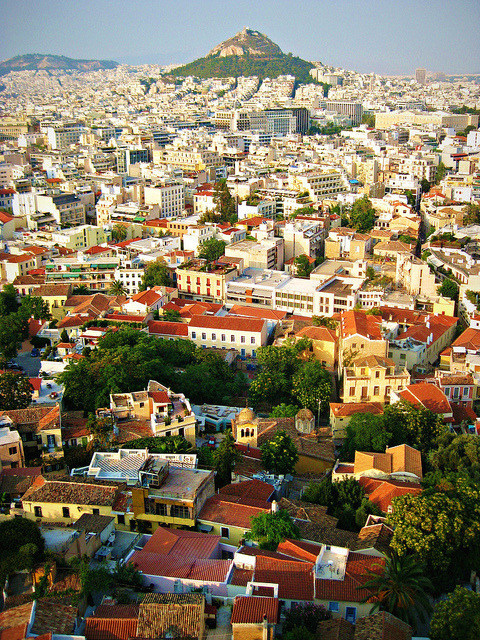 alseide-fiore:  Mount Lycabettus Rising from Athens (View from the Acropolis ) by
