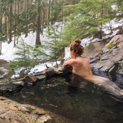 soakingspirit: sarahnairis Soaking in the last bit of time off before heading back home. Just a friendly reminder to pack out what you pack in. Ryan and I took plenty of garbage down with us both times we visited the springs. Cans, candles, socks, bathing
