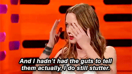 sorry-no-more-no-less: Emily Blunt explains how she still occasionally stutters, sometimes at the worst moments. (x)