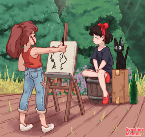 sunshinememoir: I think Ursula forgot to mention who exactly she was going to draw… Poor Kiki