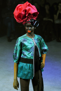 furples:Alek Wek @ Moncler Gamme Rouge Spring