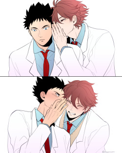 bishie-chan:  HQ LOG 3 │ レモン (Pixiv Id 1269481) Characters: Iwaizumi &amp; OikawaManga/Anime: Haikyuu!! ※ Authorized reprint 