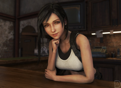 Render of Tifa Lockhart from Final Fantasy 7 Remake, in my opinion the best character in this game (