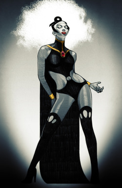 twizzlestixxx-baconstripz:  yuuyuutaruu:  Original Goddess Portrait of Storm from The X-Men series by Marvel Comics  