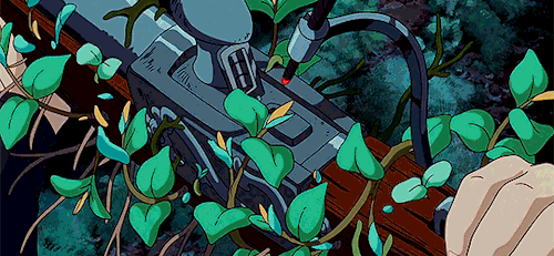 ponyo-ghibli:Mononoke hime + forest god: requested by @sentientbread​