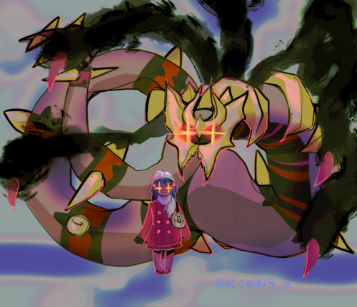 razchung:pokemon is about a weird little girl and the enormous worm dragon she stole from hell
