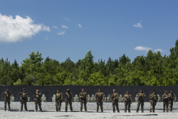 militaryarmament:  Reconnaissance Marines assigned to the Maritime Raid Force, 26th Marine Expeditionary Unit, conducting Close Quarter Tactics training at Marine Corps Base Camp Lejeune, N.C., May 17, 2017. (U.S. Marine Corps photo by Lance Cpl. Jered