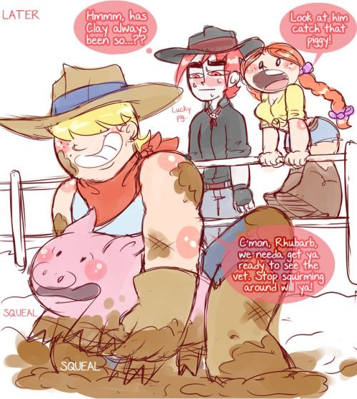 princesscallyie:  After 3 weeks- a month, this dump/comic is finished! This cute farm date” seems like the usual outing but it seems like Jack is crushing on Clay (I mean he’s technically his type) and Prinny picks up on this momentarily, but then