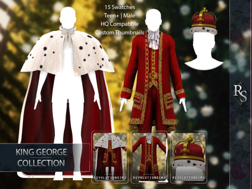 revolution-sims: I was heavily inspired by King George’s costume in ‘Hamilton’ and