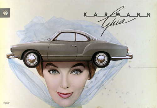 Hans Looser, advertising poster for Karmann Ghia, 1965. Germany. © Deutsches Plakatmuseum, Essen