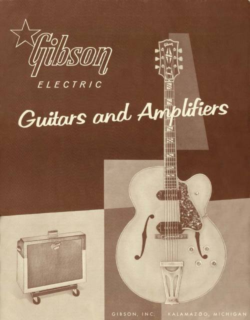 henripix:  1958 Gibson Electric Guitars and Amplifiers Catalogue - front cover. The guitar adorning this cover is one of Gibsons finest electric archtop guitars the Super 400 CESN, and the amplifier is the GA-Super 400 