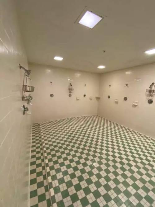 Gregory Gym showers at UT Austin
