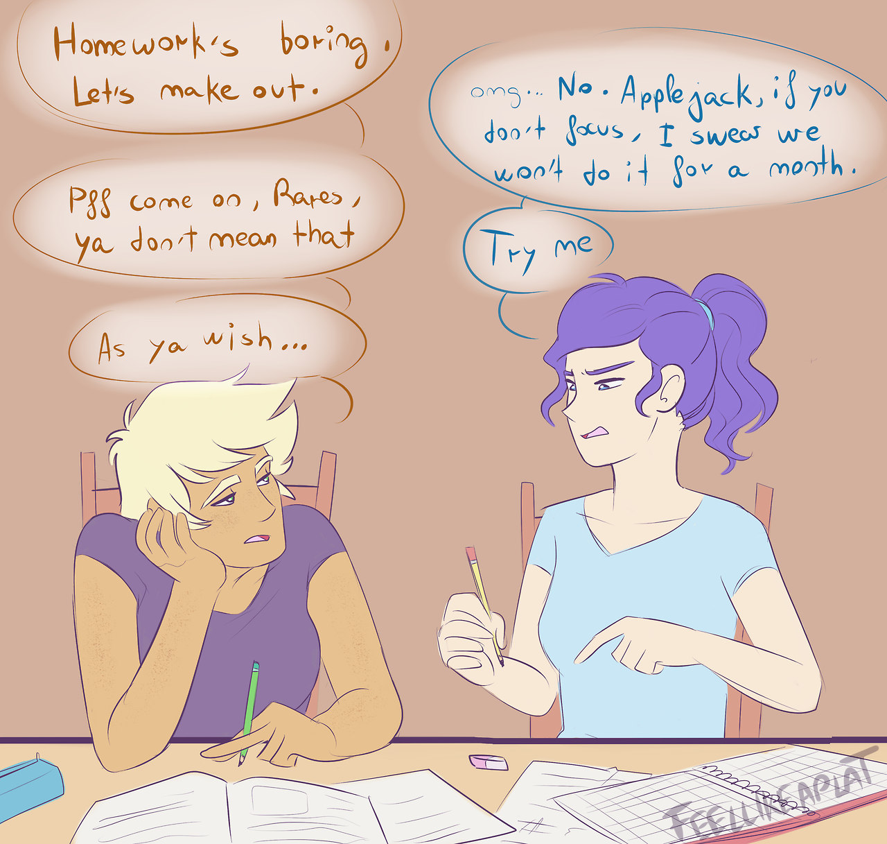 feellikeaplat: feellikeaplat:  AJ is very good at apples but not studying, Rarity