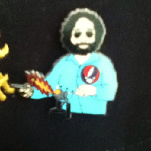 #hatpin showing #jerrygarcia of #thegratefuldead getting ready to use his #blowtorch