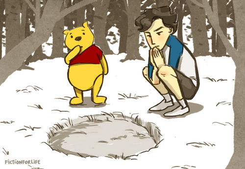 queenstardust: ireallyshouldbedrawing: Mr Holmes, it was the footprint of a gigantic heffalump! aaaa