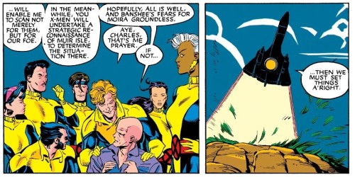 Ugh I cannot believe this comic is drawn by Paul Smith. Ok enough about that already. The X-Men arri