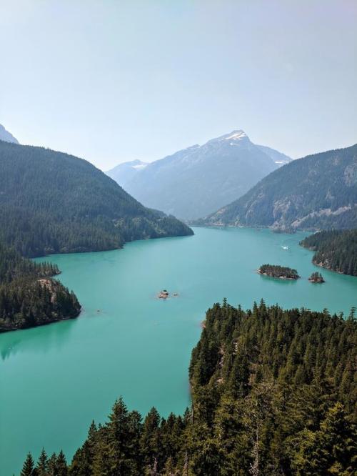 amazinglybeautifulphotography: Diablo Lake in Washington, a stunning blue [OC] 1080×2160 - camster4