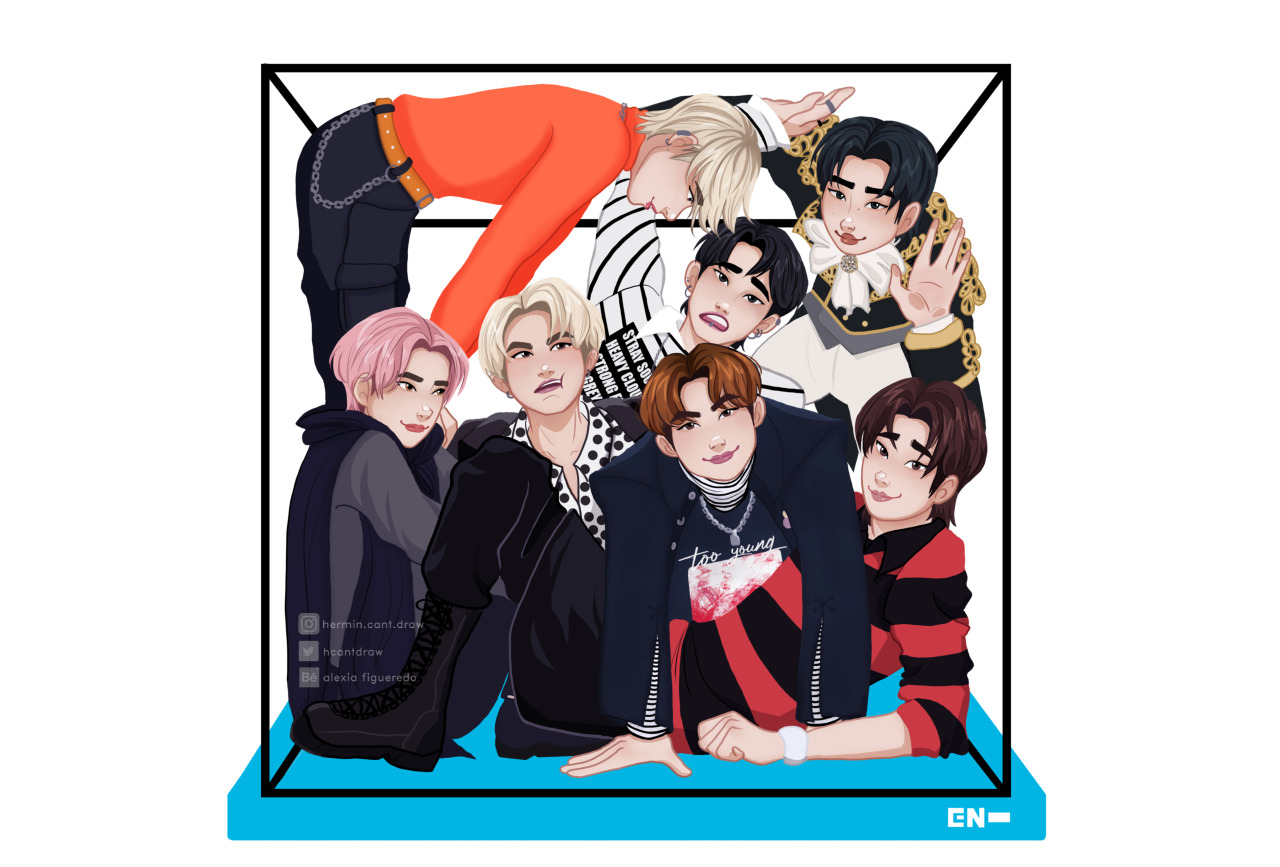 Happy 1st Anniversary to the boys who made themselves a space in my apparently full-housed heart  #enhypen#enhypennetwork#enniversary#jungwon#heeseung#enhypen jay#enhypen jake#sunghoon#sunoo#enhypen niki#enhypen fanart#my art