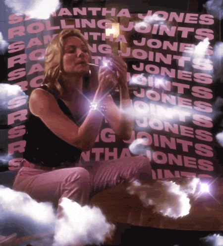 Samantha Jones Rolling Joints! | SATC