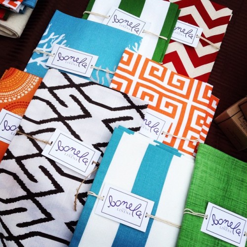 #new #linens #teatowels at the #market. Should I add them too the #eccomerce site as well? #Greekkey