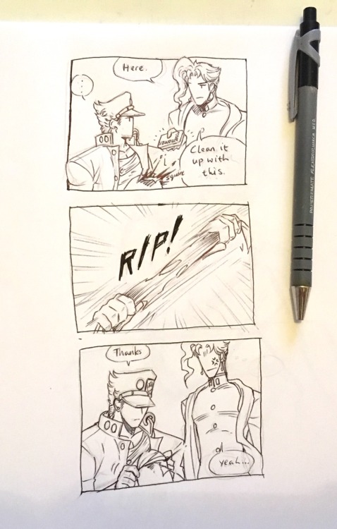 It was &lsquo;Jotaro first meets Kakyoin day&rsquo; yesterday. Wasn&rsquo;t near my comp