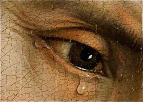 loverofbeauty:  Rogier Van Der Weyden:  Descent from the Cross  (1435)  Detail 