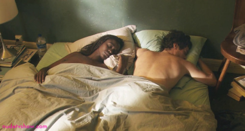 Aissa Maiga, topless in bed, in Russian Dolls (x10)