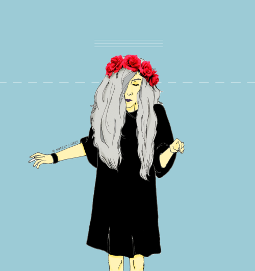 mutia-r: Another crappy illustration of mine. btw, Lorde looks like a hippie here.