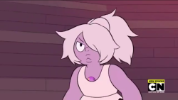 pearlygoat:  Amethyst in ponytail!!!!   amy is life &lt;3 &lt;3 &lt;3