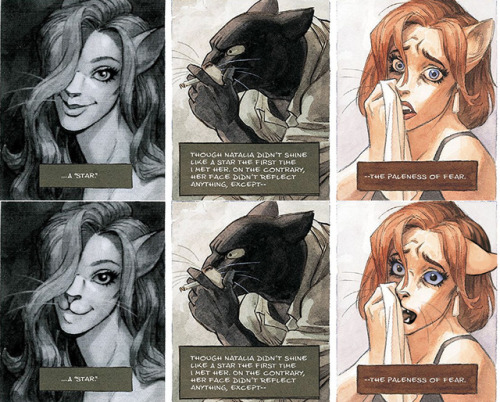 fandomauspistice:animebritneyspears:Just spending my Friday night editing Blacksad female characters