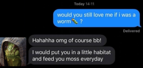 would you still love the dragonborn if they were a worm