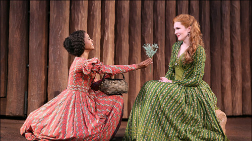myowndeliverance: Renee Elise Goldsberry as Celia in As You Like It, alongside Lily Rabe and Andre B