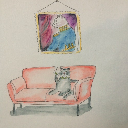 yankeedimecreations: Cat with martini, in honor of Caturday. 