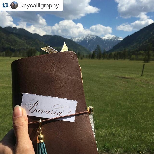 For wanderlust wednesday, we have the foothills of the Bavarian Alps paired with Copperplate calligraphy! Calligrascape by @kaycalligraphy.
#calligrascape #calligraphy #lettering #wanderlust #explore #travel #traveling #handlettering #flourishforum...