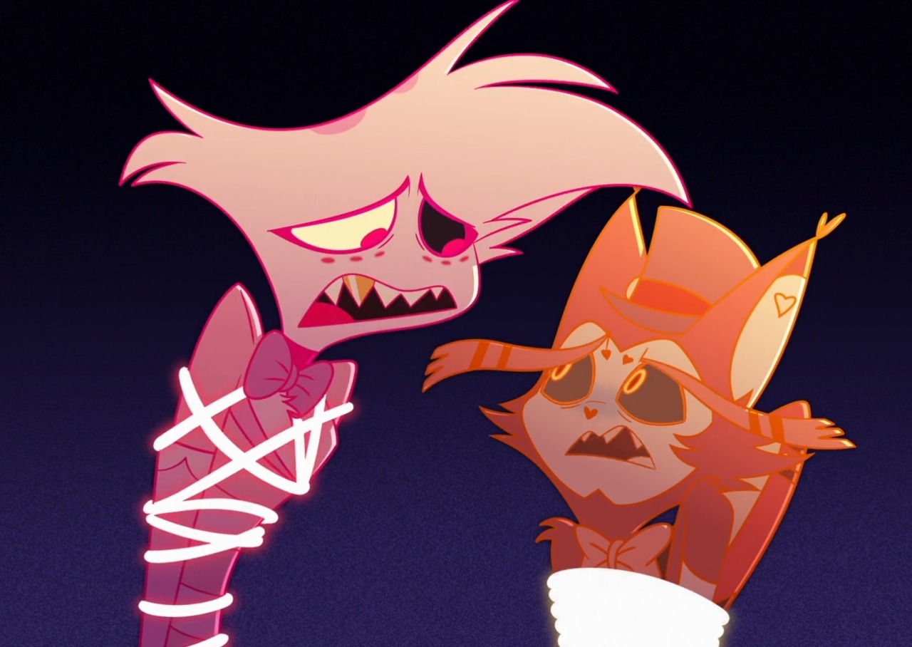Menthatilove on tumblr when husk and angel are singing in loser baby