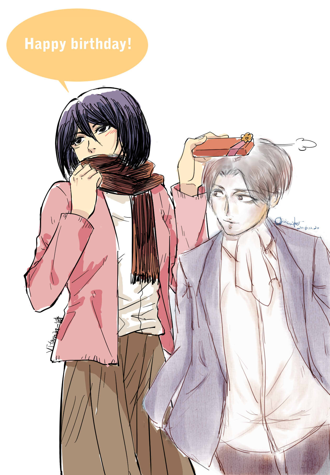 oliviamika:  my gift for Levi’s birthday and Christmas!!!   (✿✪‿✪｡)ﾉ